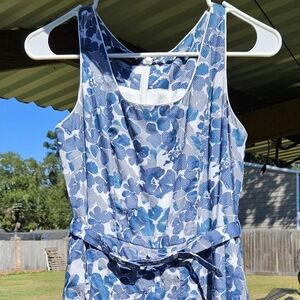 Expressions Blue and White Dress